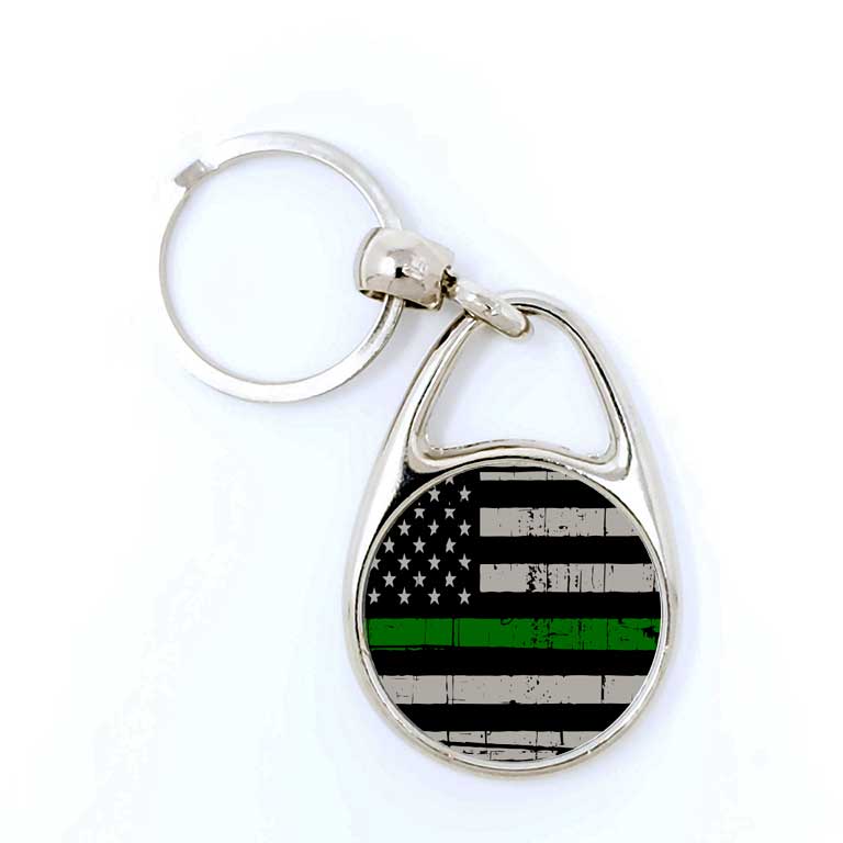 Military Thin Green Line Keychain - Ragged Apparel Screen Printing and Signs - www.nmshirts.com