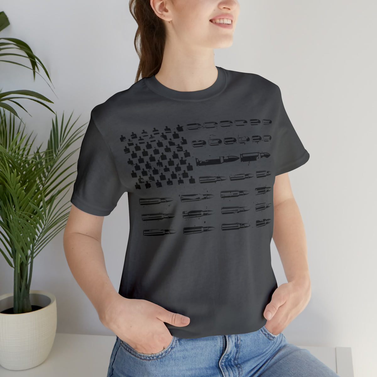 American Flag Bullets Graphic T-Shirt