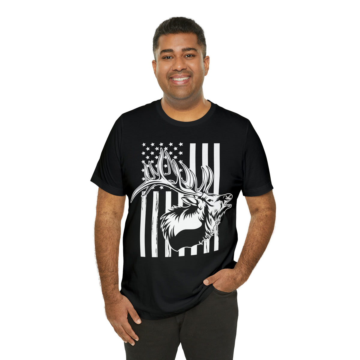 Elk Hunter Flag T-Shirt