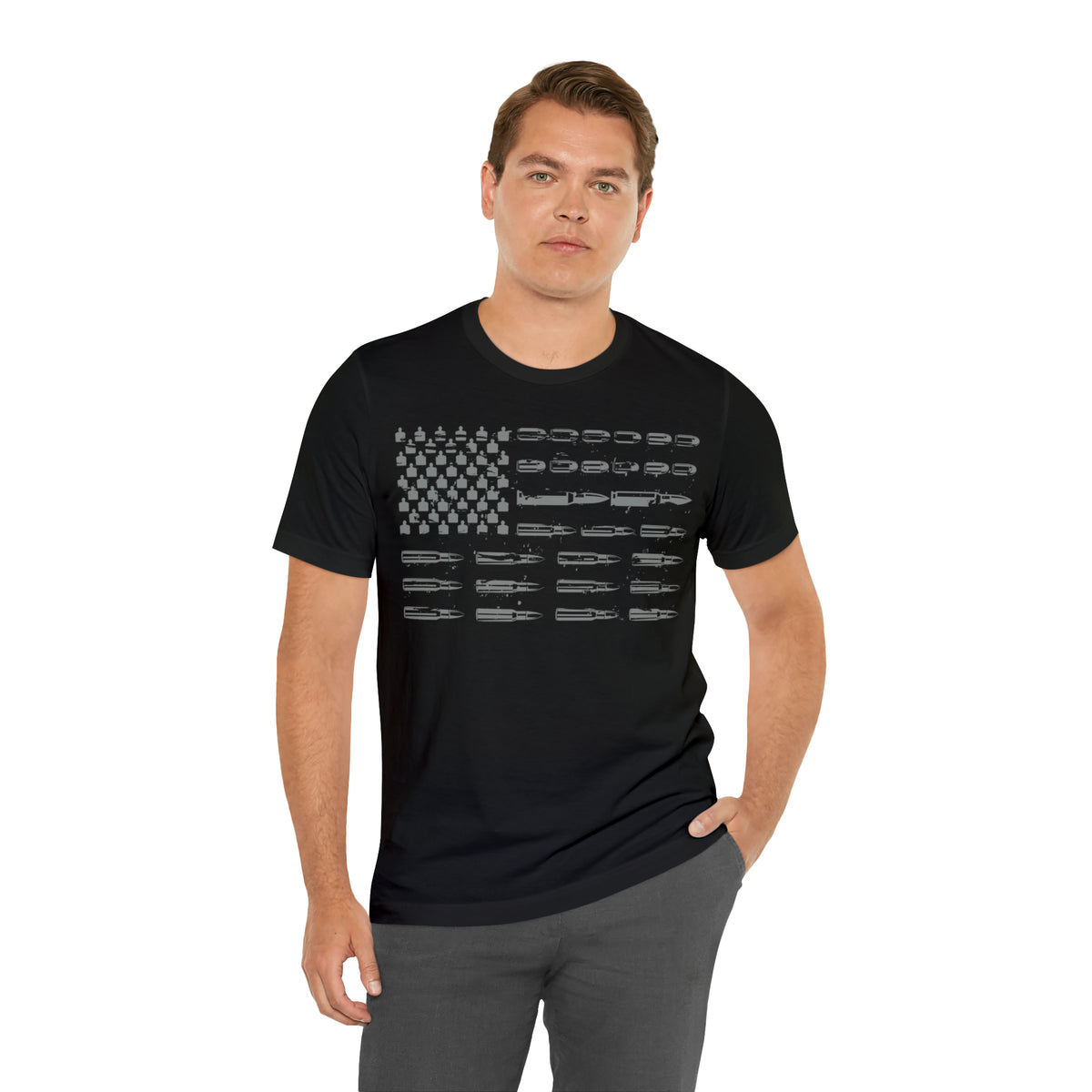 American Flag Bullets Graphic T-Shirt