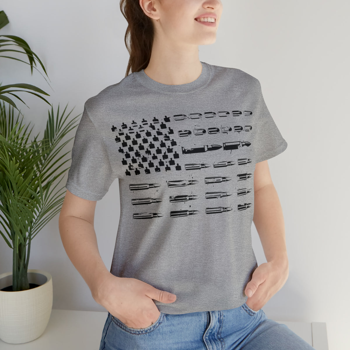 American Flag Bullets Graphic T-Shirt