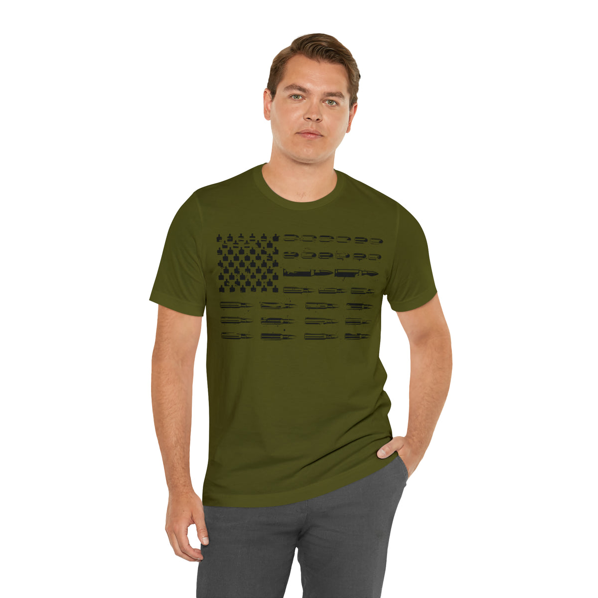 American Flag Bullets Graphic T-Shirt