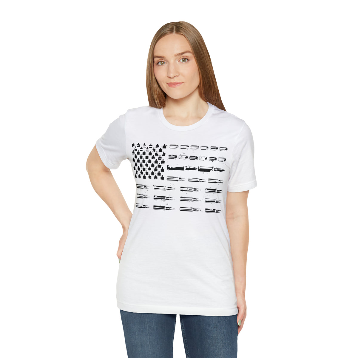 American Flag Bullets Graphic T-Shirt