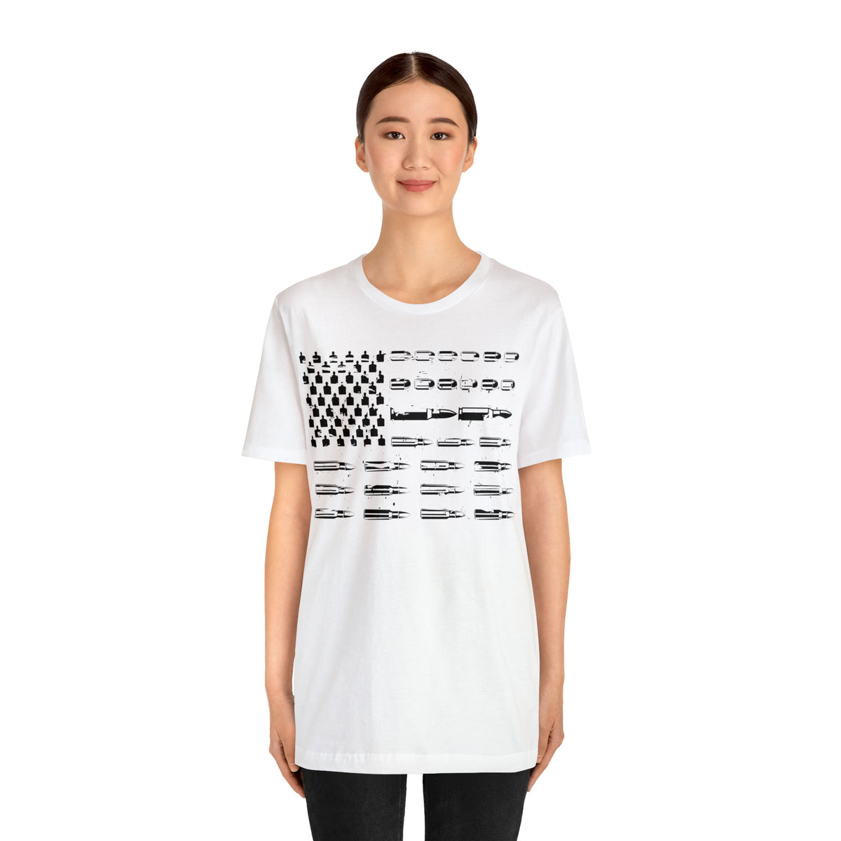 American Flag Bullets Graphic T-Shirt