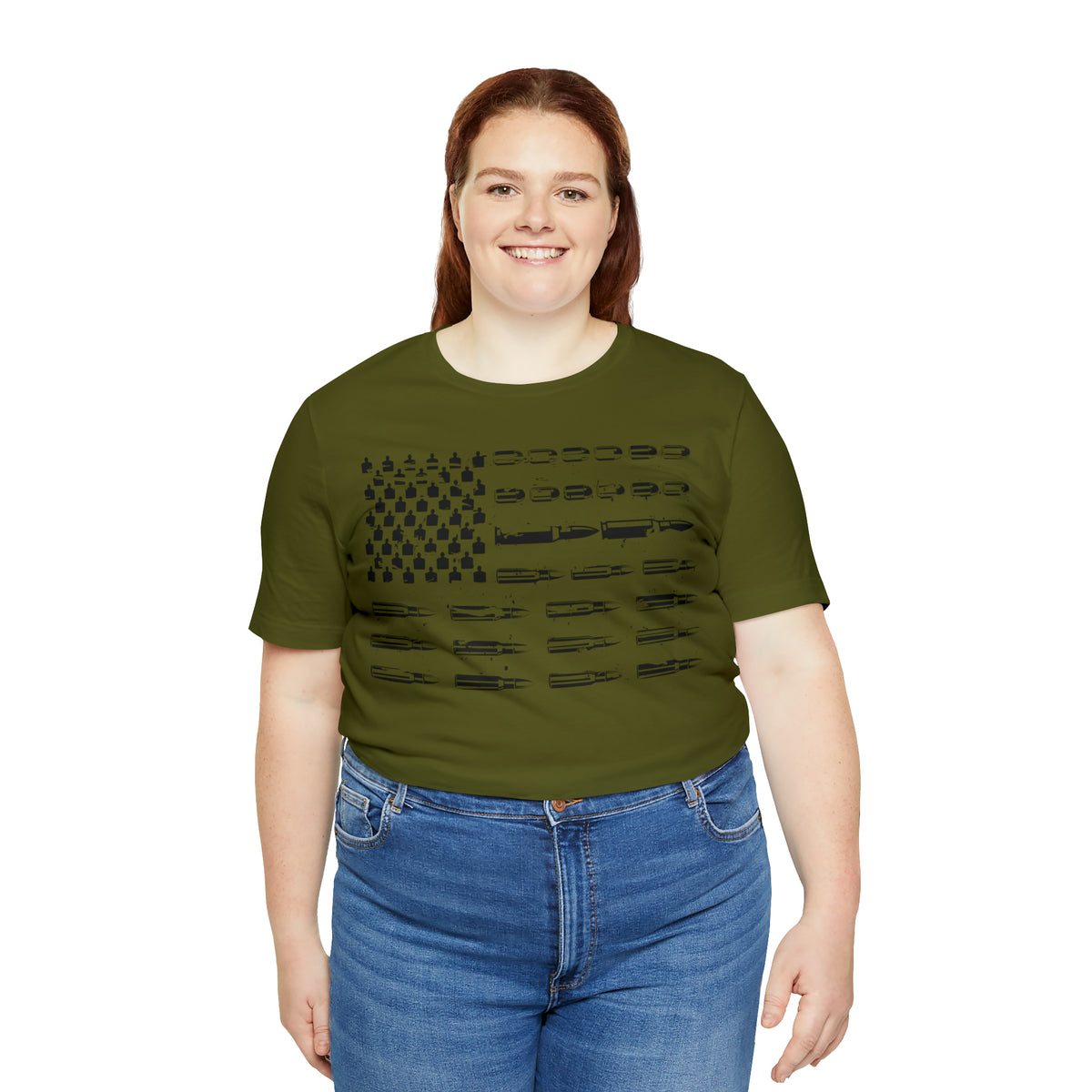 American Flag Bullets Graphic T-Shirt