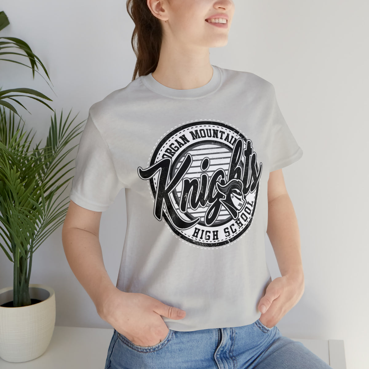 Organ Mountain High School Knights Distressed Logo T-Shirt