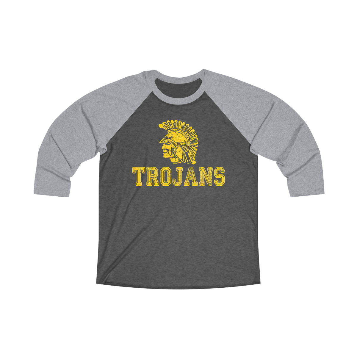 Mayfield Trojans Tri-Blend 3\4 Raglan Tee