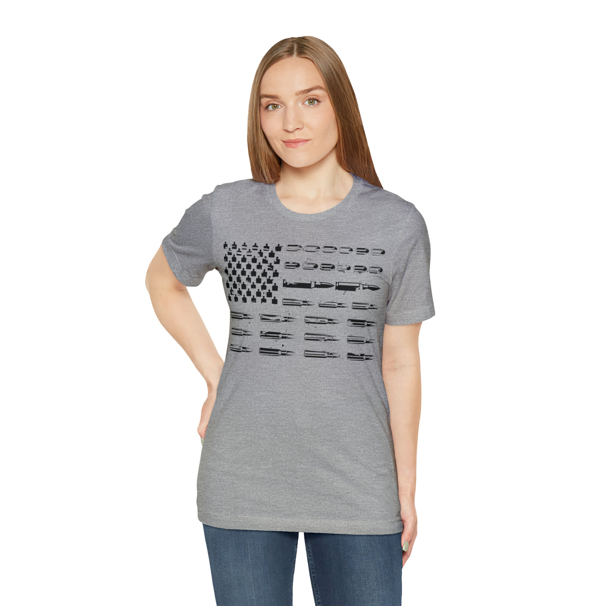 American Flag Bullets Graphic T-Shirt