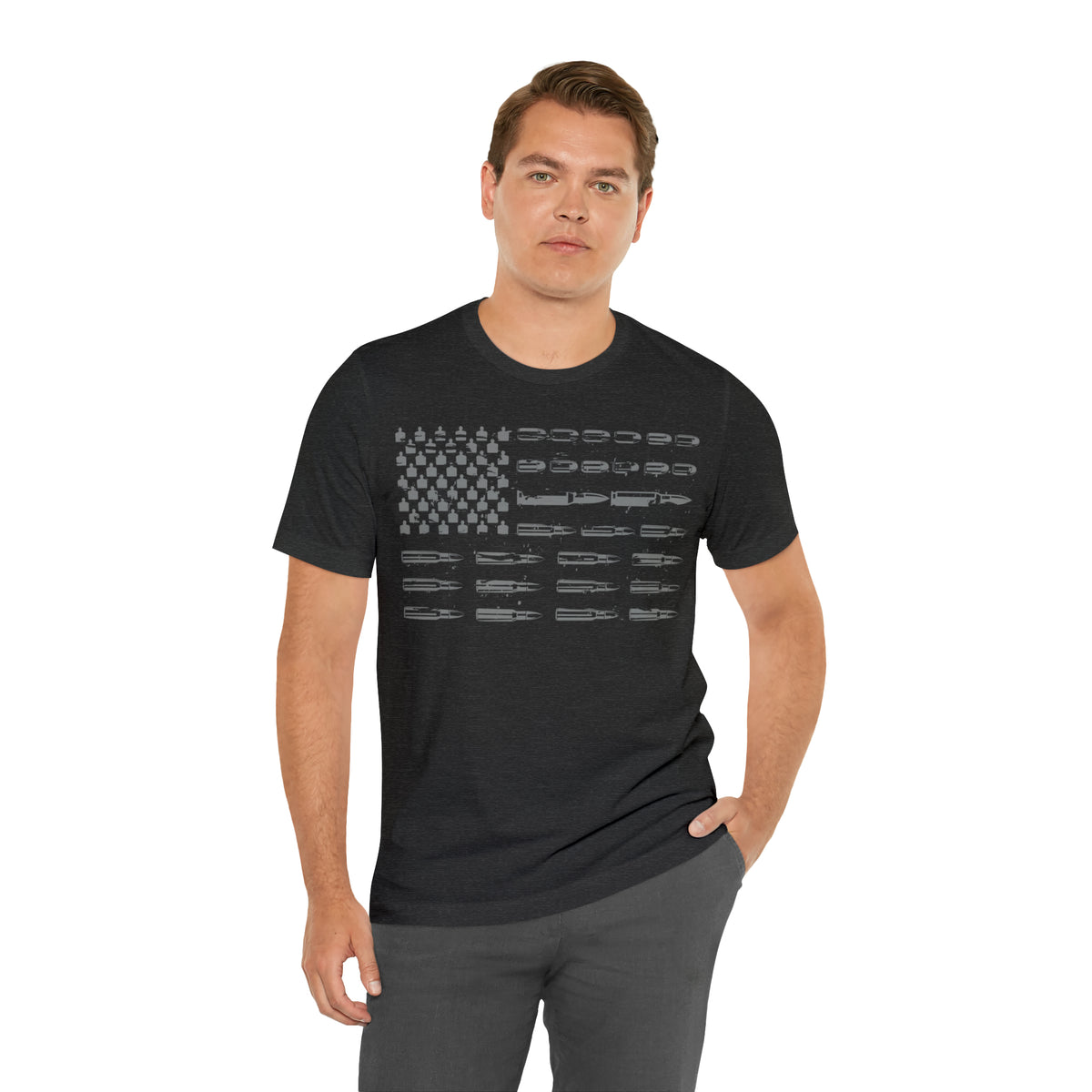 American Flag Bullets Graphic T-Shirt