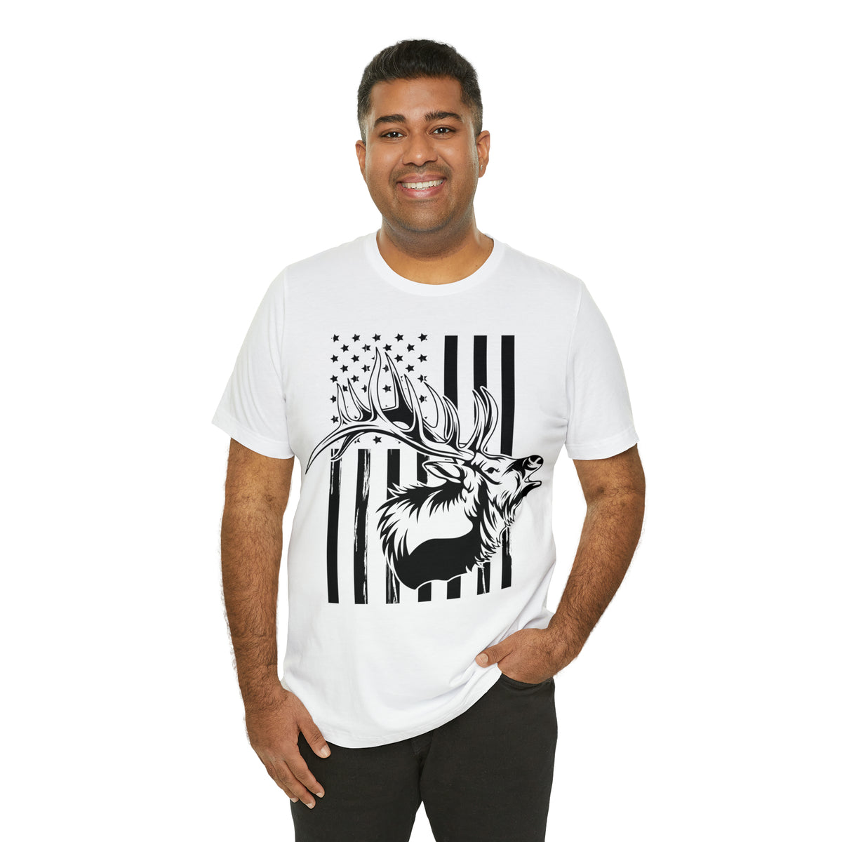 Elk Hunter Flag T-Shirt