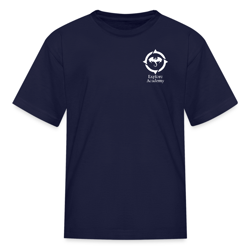 Explore Academy Dragon Logo Kids T-Shirt - navy