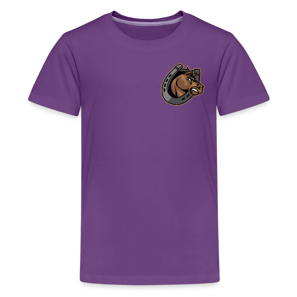 Nina Otero Mustangs Logo Kids T-Shirt - purple