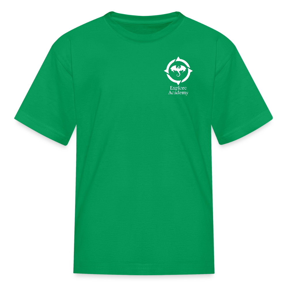 Explore Academy Dragon Logo Kids T-Shirt - kelly green