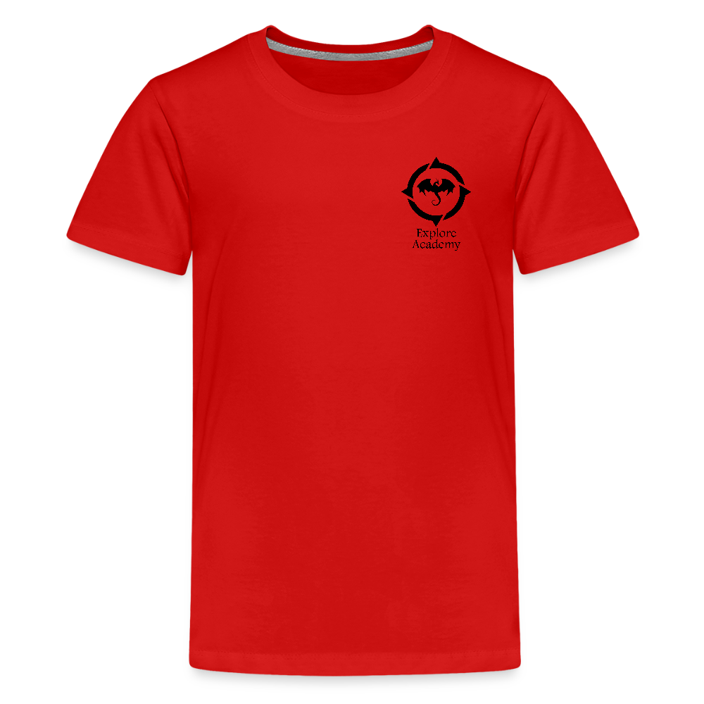 Explore Academy Dragon Logo Kids T-Shirt - red