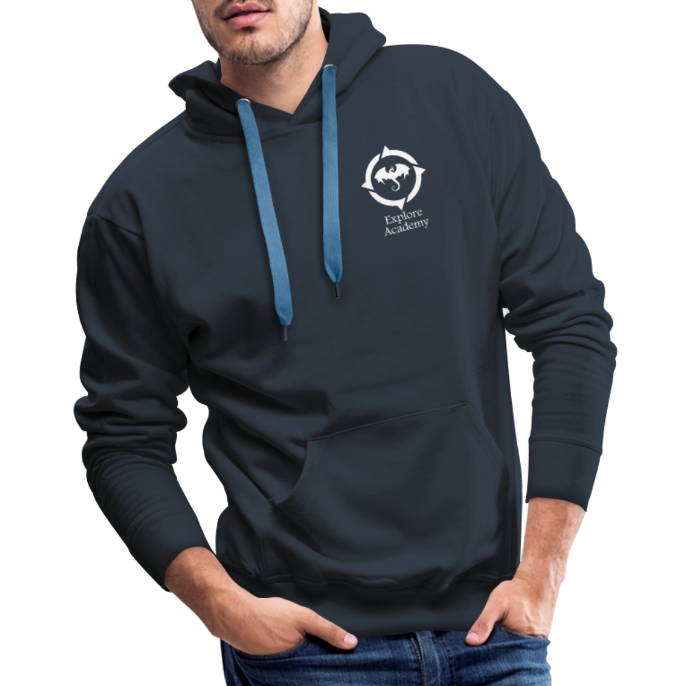 Explore Academy Dragon Logo Adult Premium Hoodie - navy