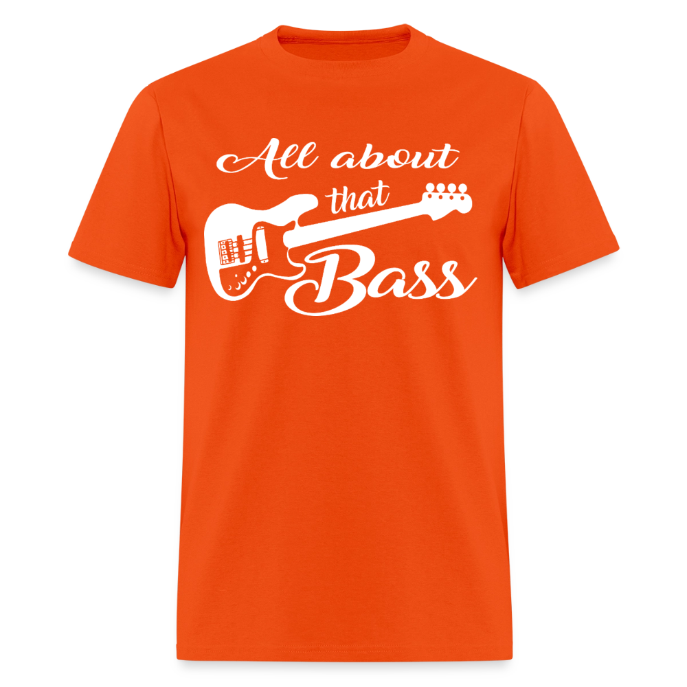 All About That Bass Guitar T-Shirt - orange