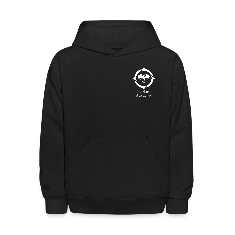 Explore Academy Dragon Logo Kids&#39; Hoodie - black