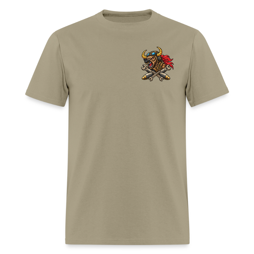 332 ECES Epic Fury Red Tail Logo T-Shirt - khaki
