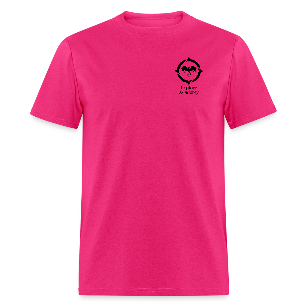 Explore Academy Dragon Logo Adult T-Shirt - fuchsia