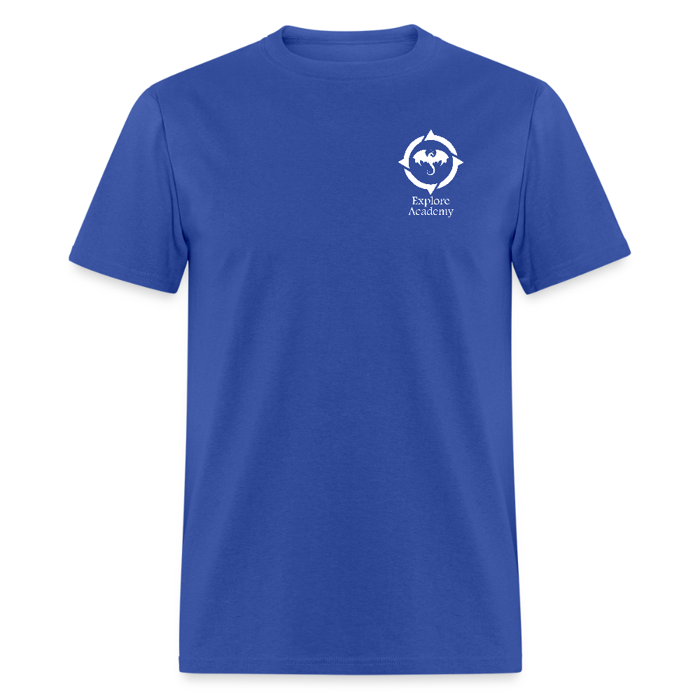 Explore Academy Dragon Logo Adult T-Shirt - royal blue