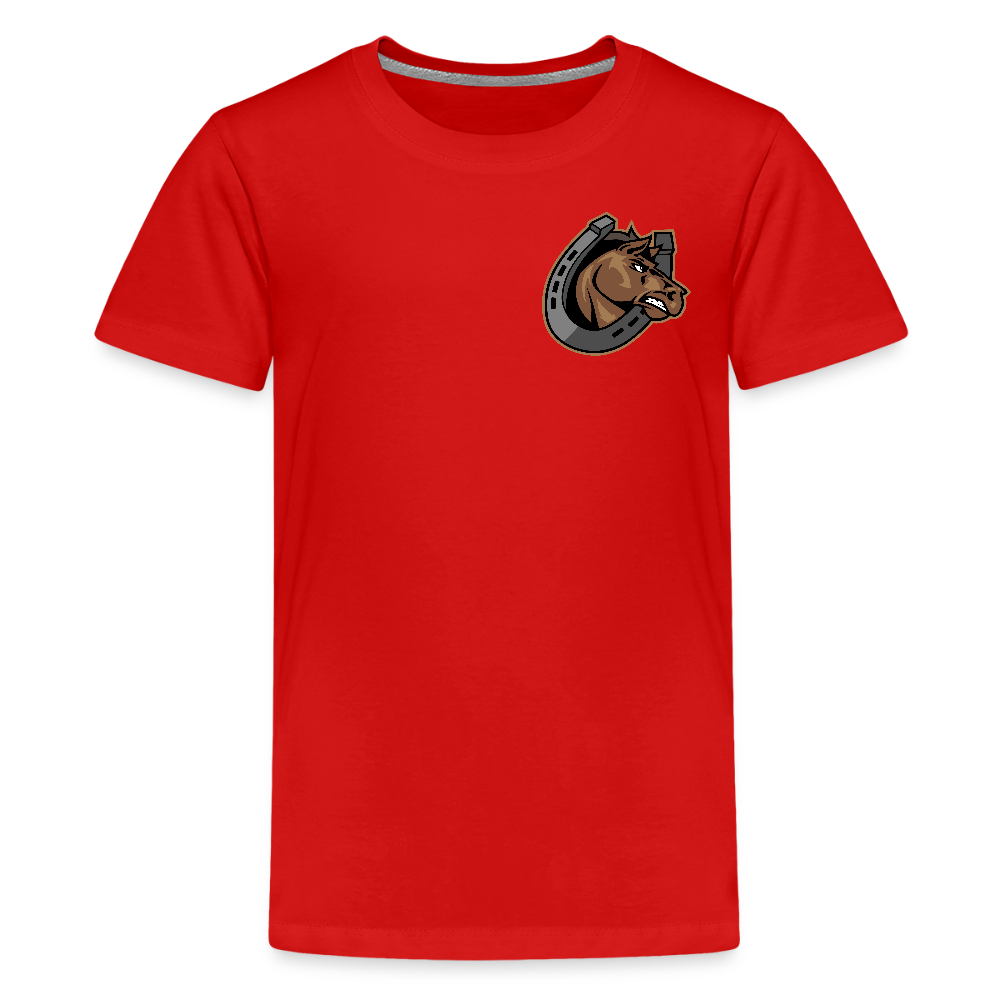 Nina Otero Mustangs Logo Kids T-Shirt - red