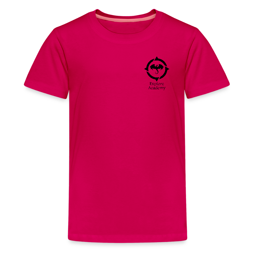 Explore Academy Dragon Logo Kids T-Shirt - dark pink