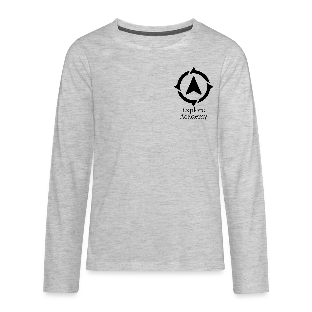 Explore Academy Kids Long Sleeve T-Shirt - heather gray