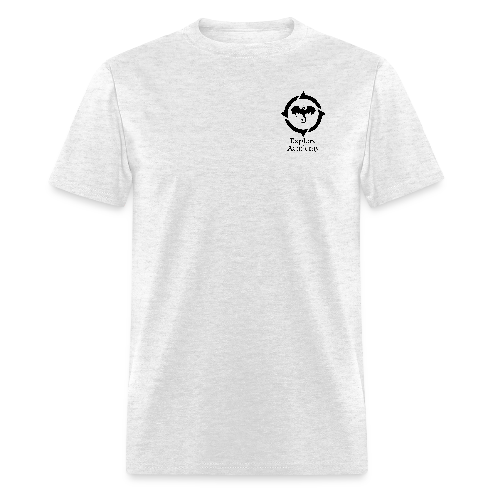 Explore Academy Dragon Logo Adult T-Shirt - light heather gray