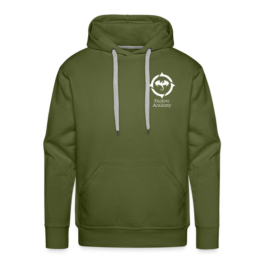 Explore Academy Dragon Logo Adult Premium Hoodie - olive green