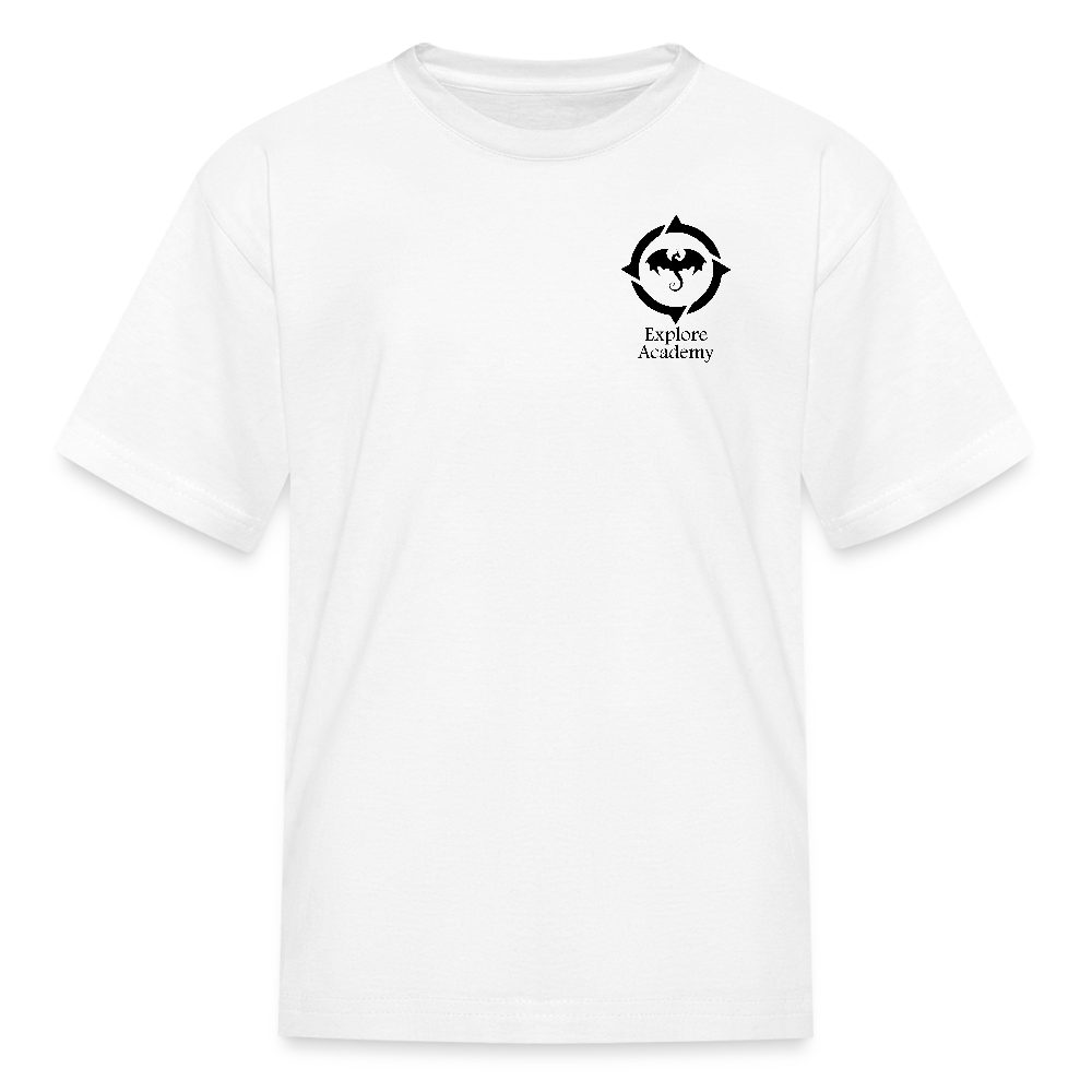 Explore Academy Dragon Logo Kids T-Shirt - white