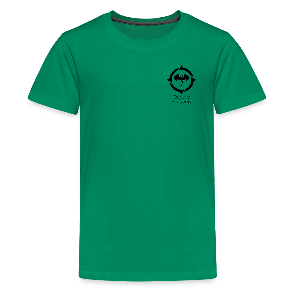 Explore Academy Dragon Logo Kids T-Shirt - kelly green