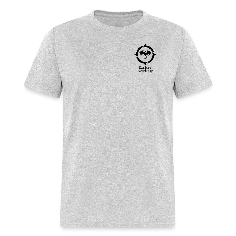 Explore Academy Dragon Logo Adult T-Shirt - heather gray