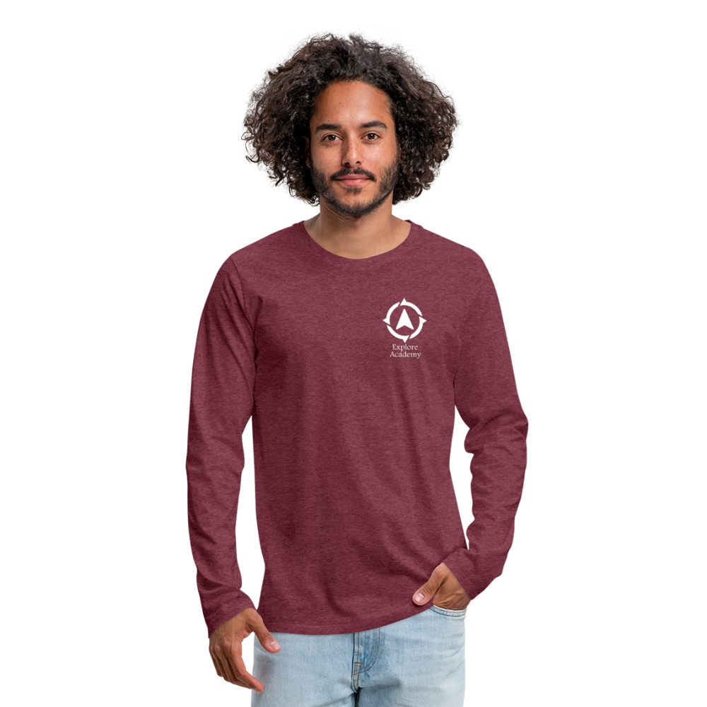 Explore Academy Adult Premium Long Sleeve T-Shirt - heather burgundy