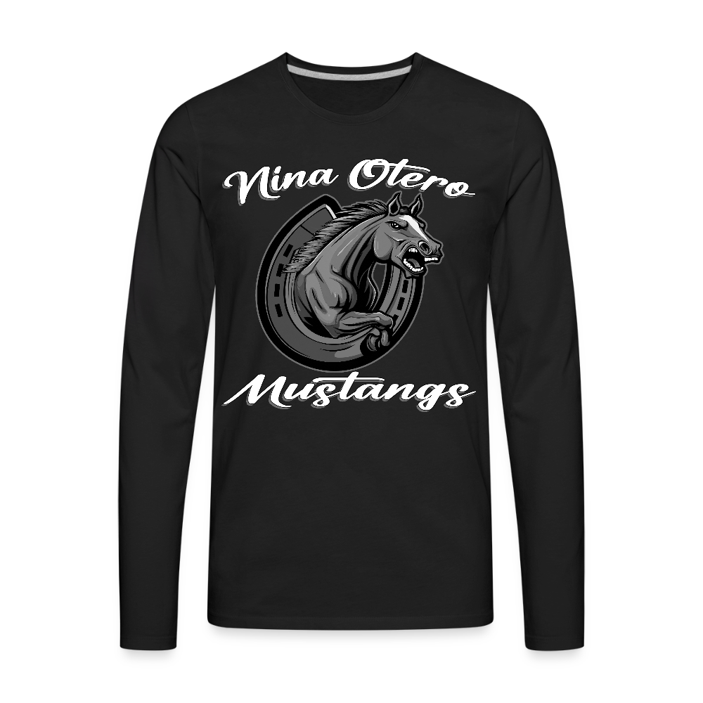 Nina Otero Mustangs Blackout Edition Adult Premium Long Sleeve T-Shirt - black