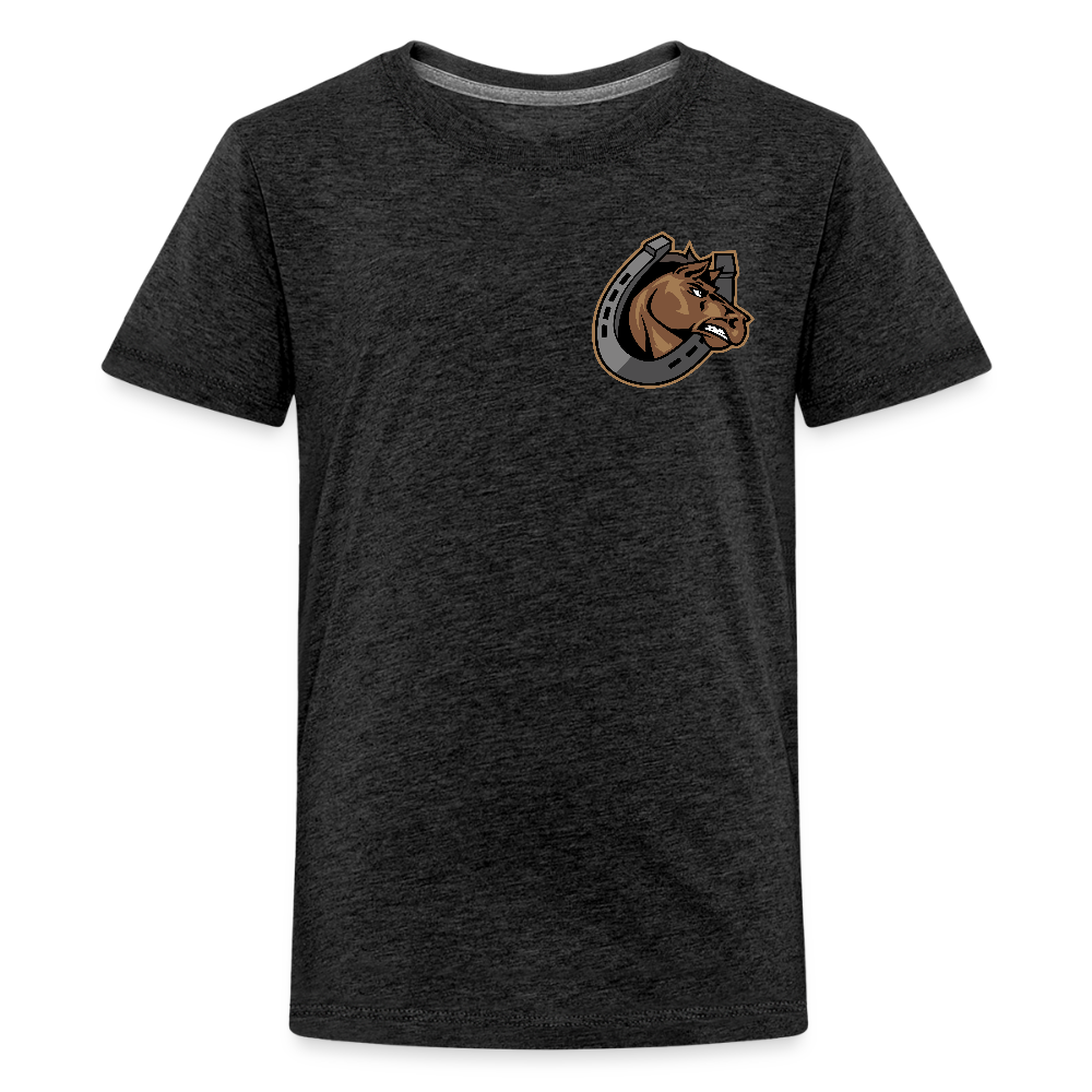 Nina Otero Mustangs Logo Kids T-Shirt - charcoal grey