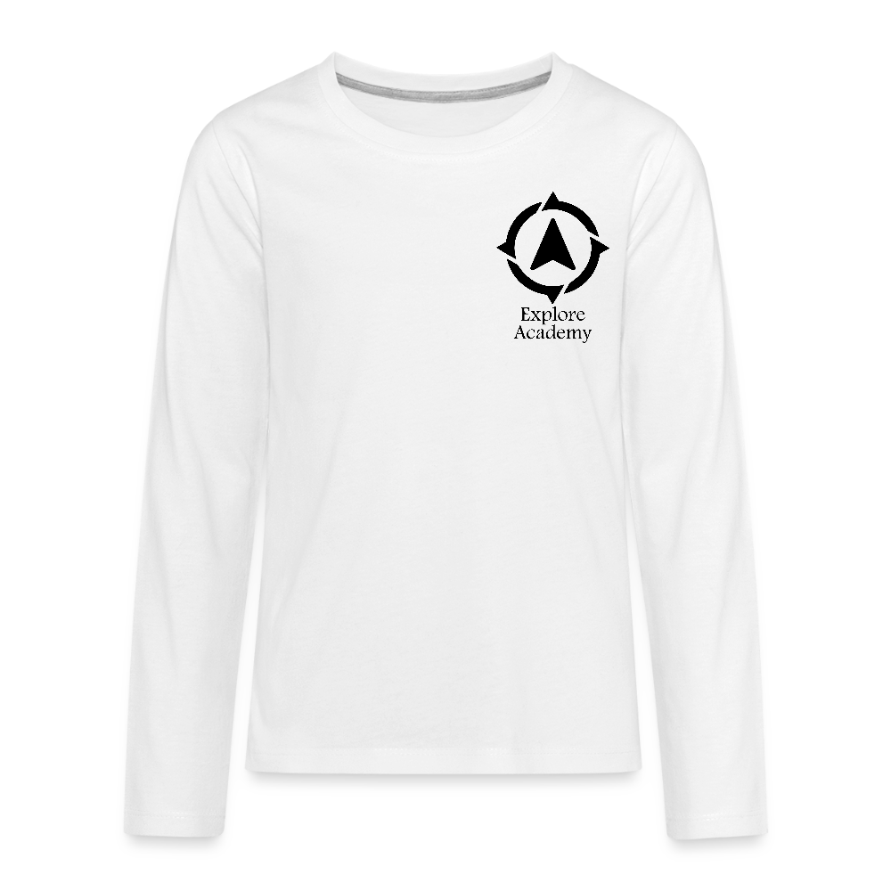 Explore Academy Kids Long Sleeve T-Shirt - white