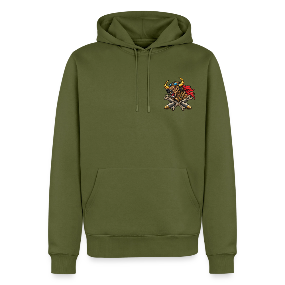 332 ECES Epic Fury Red Tail Logo Hoodie - khaki green 