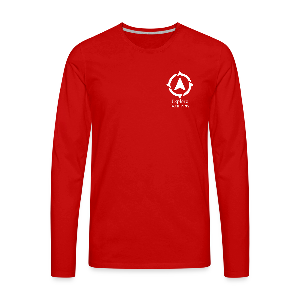 Explore Academy Adult Premium Long Sleeve T-Shirt - red