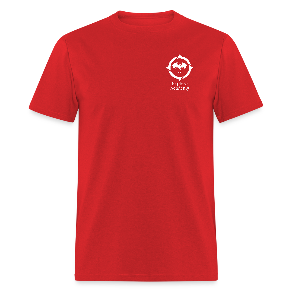 Explore Academy Dragon Logo Adult T-Shirt - red