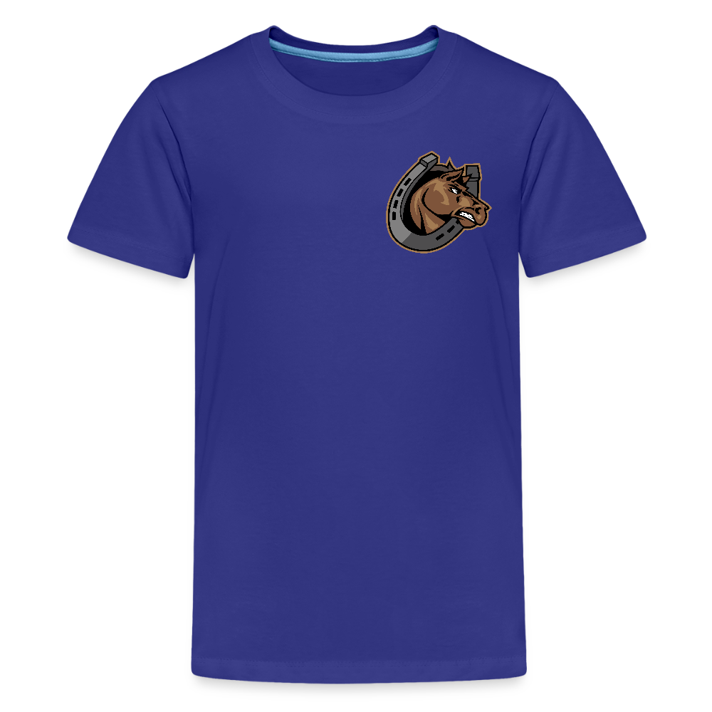 Nina Otero Mustangs Logo Kids T-Shirt - royal blue