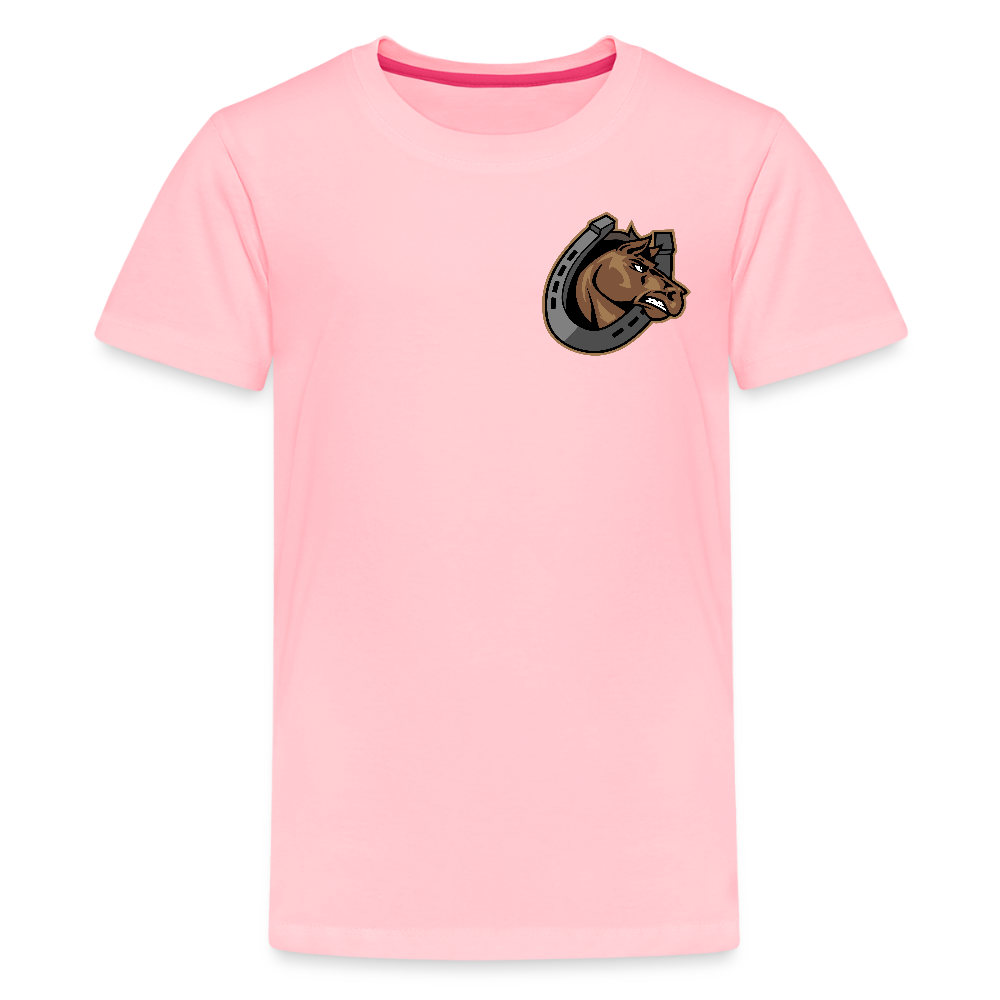 Nina Otero Mustangs Logo Kids T-Shirt - pink