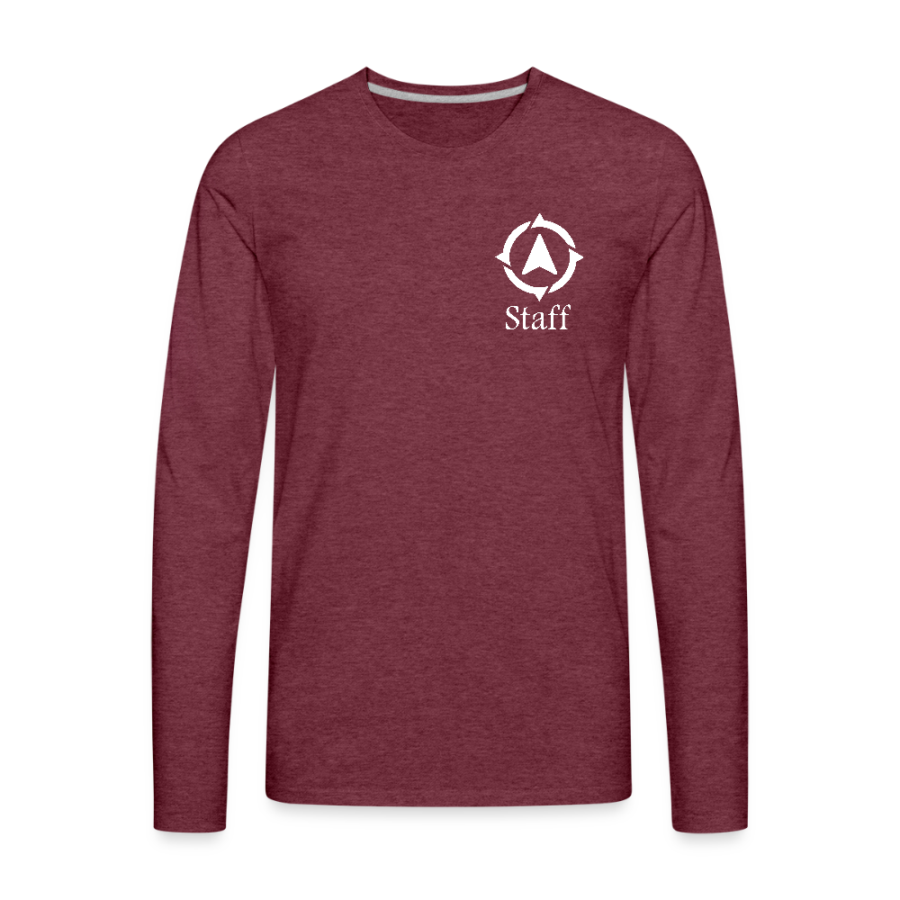 Explore Academy Staff Adult Premium Long Sleeve T-Shirt - heather burgundy