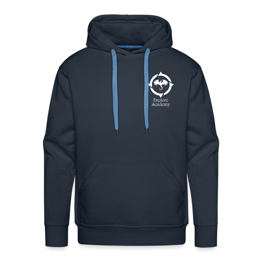 Explore Academy Dragon Logo Adult Premium Hoodie - navy