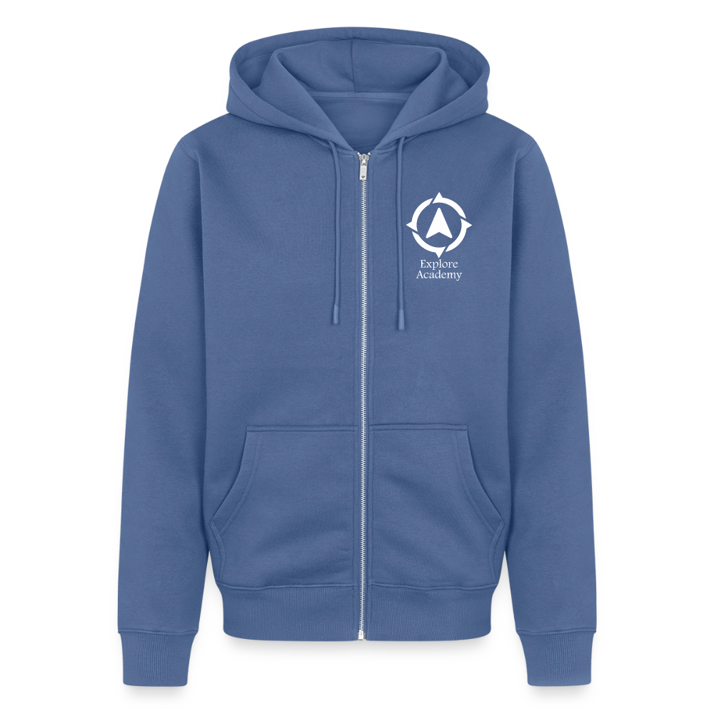 Explore Academy Adult Zipper Hoodie - stone blue 