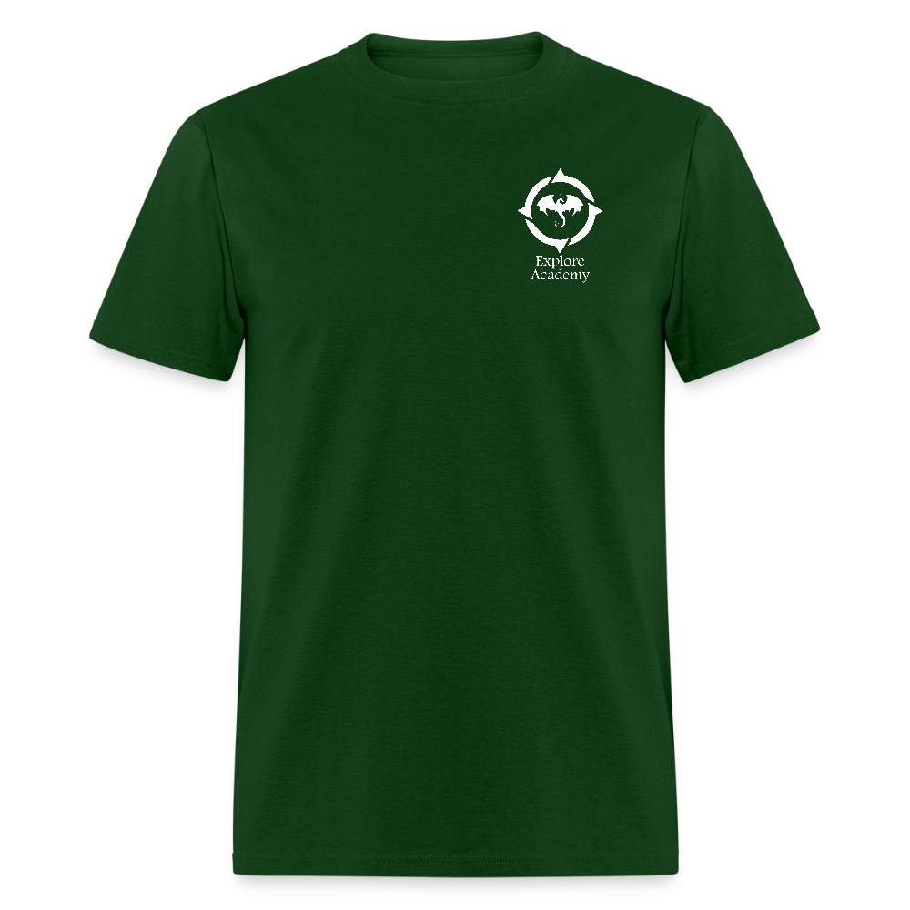 Explore Academy Dragon Logo Adult T-Shirt - forest green