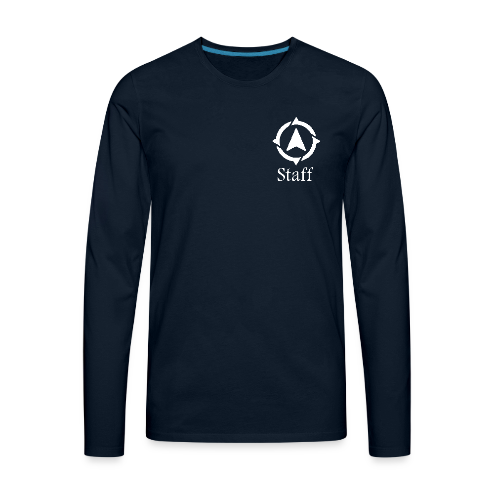 Explore Academy Staff Adult Premium Long Sleeve T-Shirt - deep navy