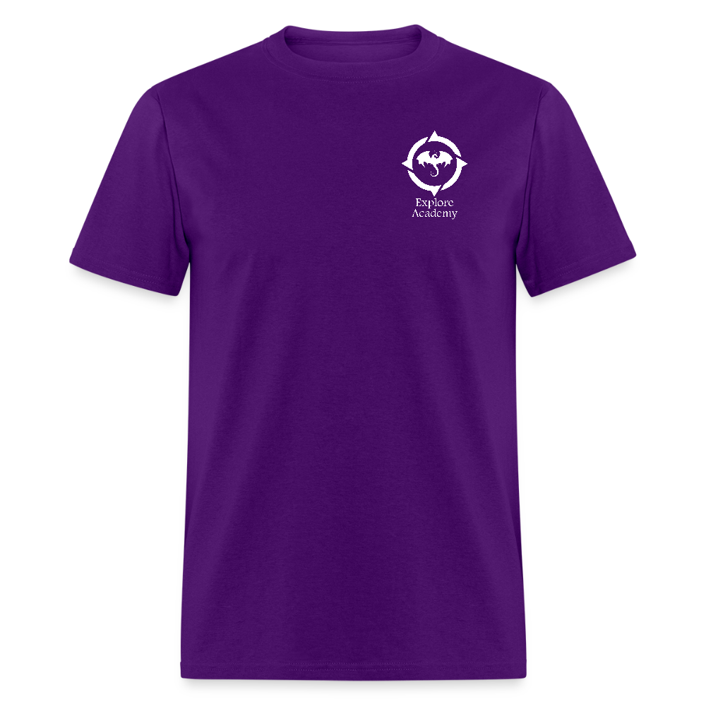 Explore Academy Dragon Logo Adult T-Shirt - purple