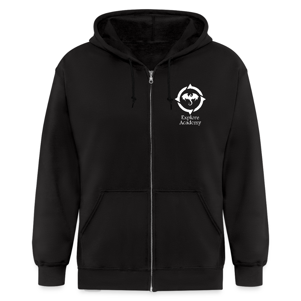 Explore Academy Adult Zipper Hoodie - black