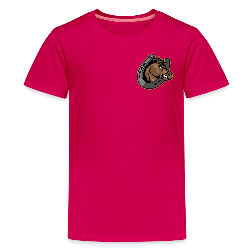 Nina Otero Mustangs Logo Kids T-Shirt - dark pink