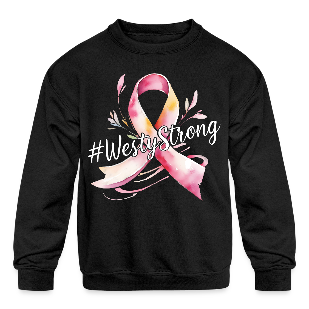 #WestyStrong Kids Crewneck Sweatshirt - black